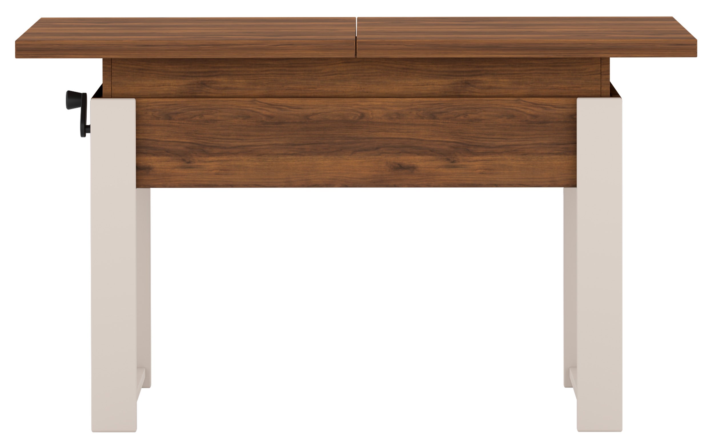 Ausziehbarer Couchtisch Hugo 120(157)x67 cm in Warmia-Nussbaum mit Kaschmir-Beinen
