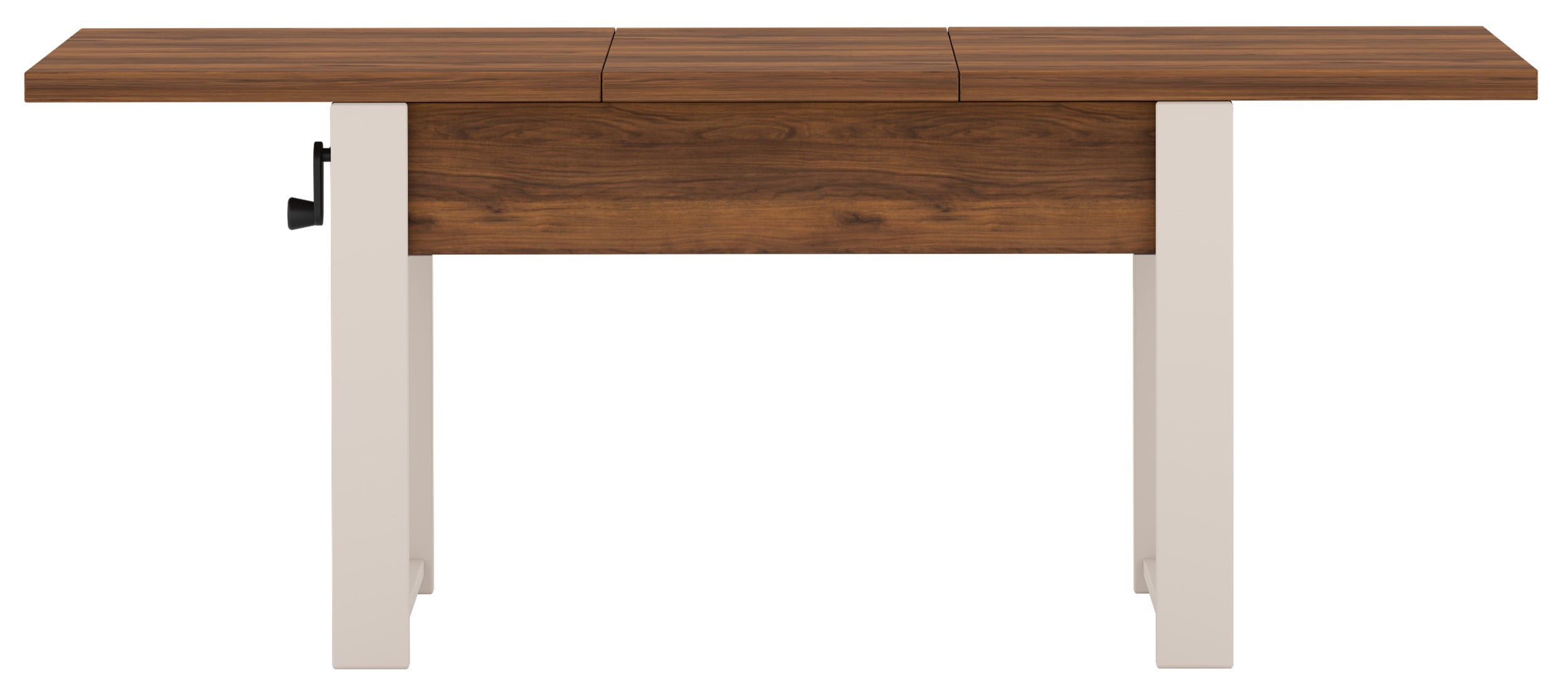 Ausziehbarer Couchtisch Hugo 120(157)x67 cm in Warmia-Nussbaum mit Kaschmir-Beinen