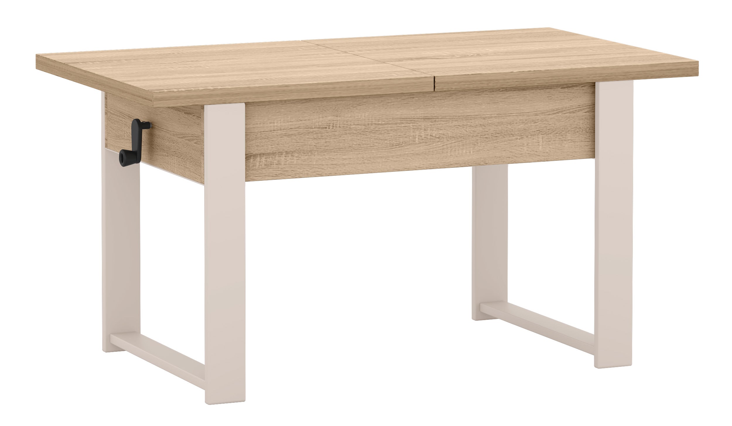 Ausziehbarer Couchtisch Hugo 120(157)x67 cm Sonoma-Eiche mit Kaschmirbeinen