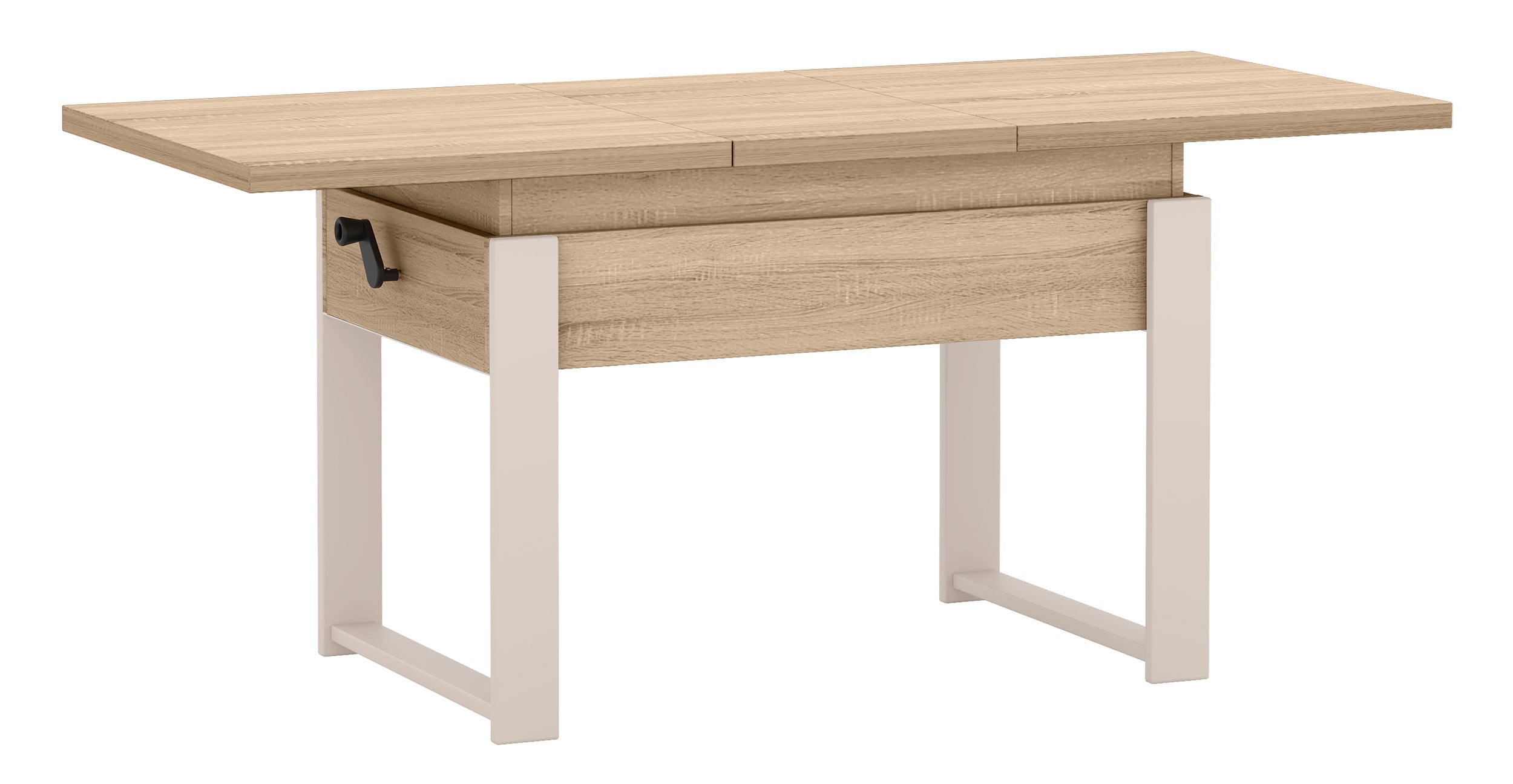 Ausziehbarer Couchtisch Hugo 120(157)x67 cm Sonoma-Eiche mit Kaschmirbeinen