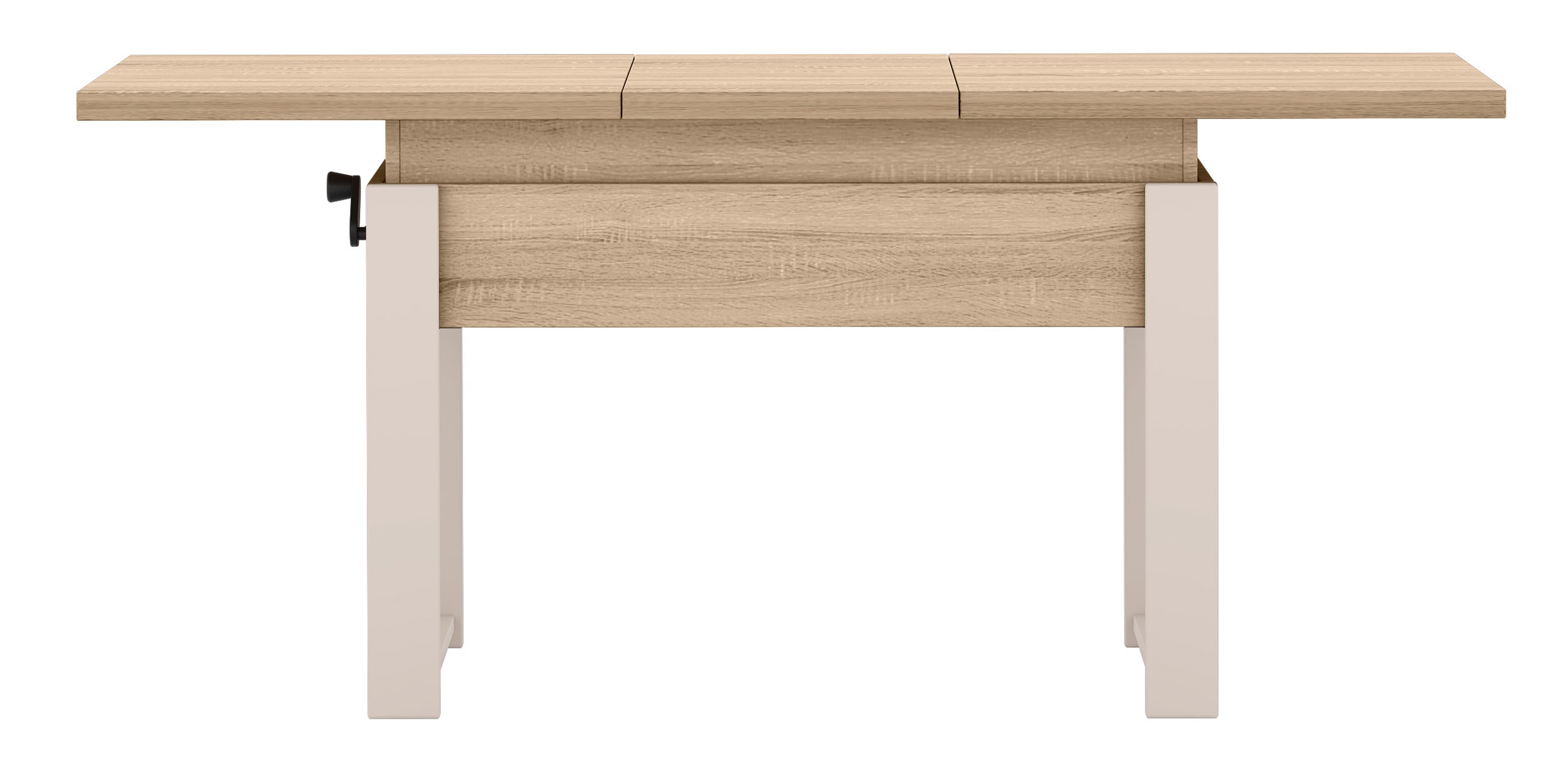 Ausziehbarer Couchtisch Hugo 120(157)x67 cm Sonoma-Eiche mit Kaschmirbeinen
