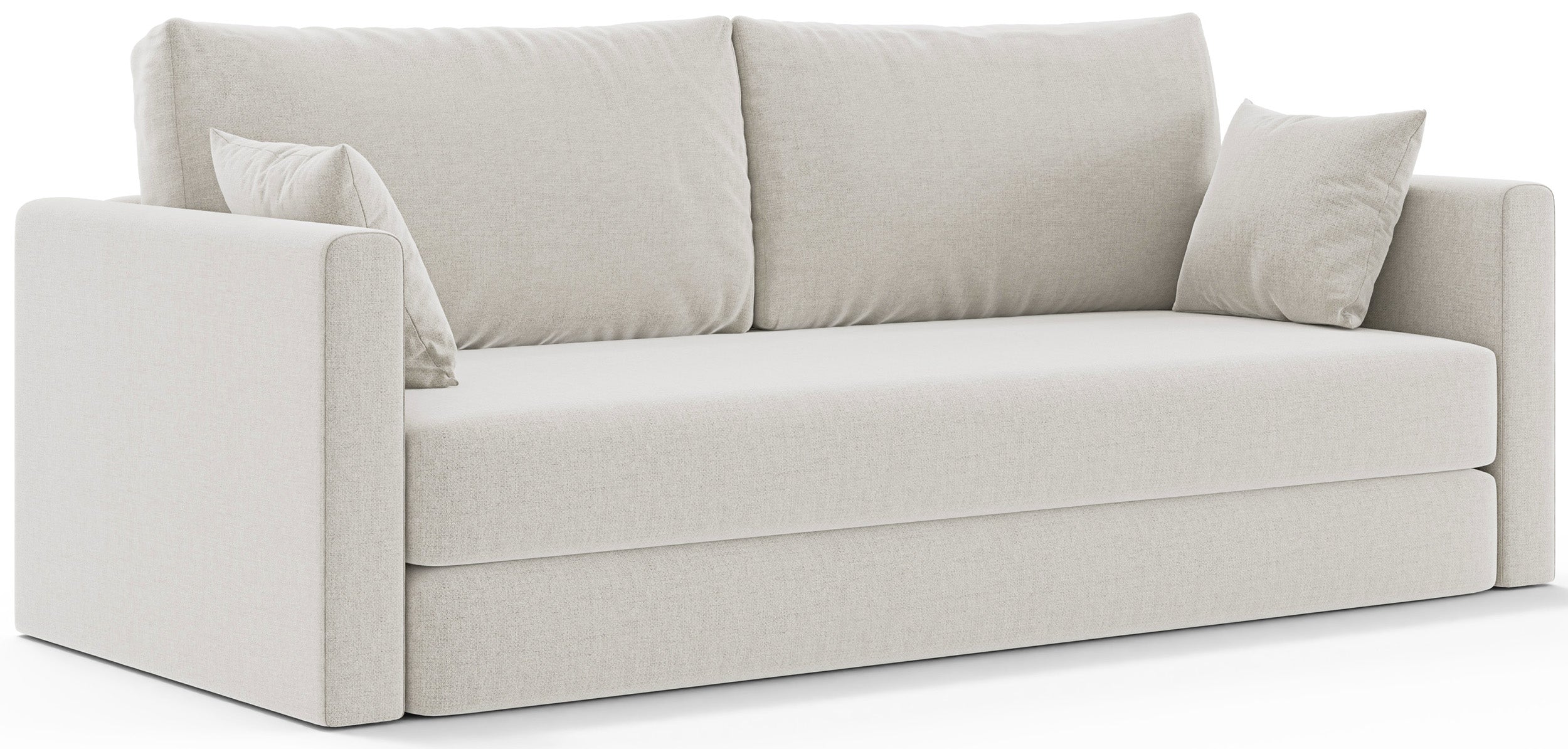 Drei-Sitzer-Schlafsofa Avolia, cremefarben, Geflecht