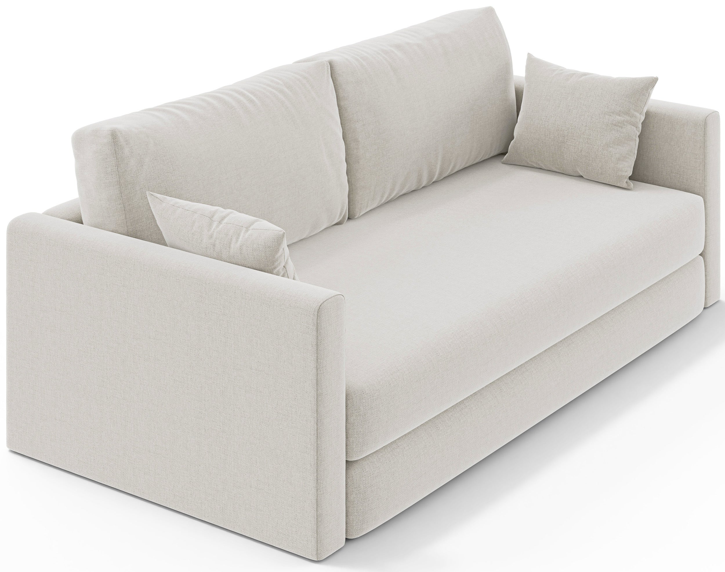 Drei-Sitzer-Schlafsofa Avolia, cremefarben, Geflecht