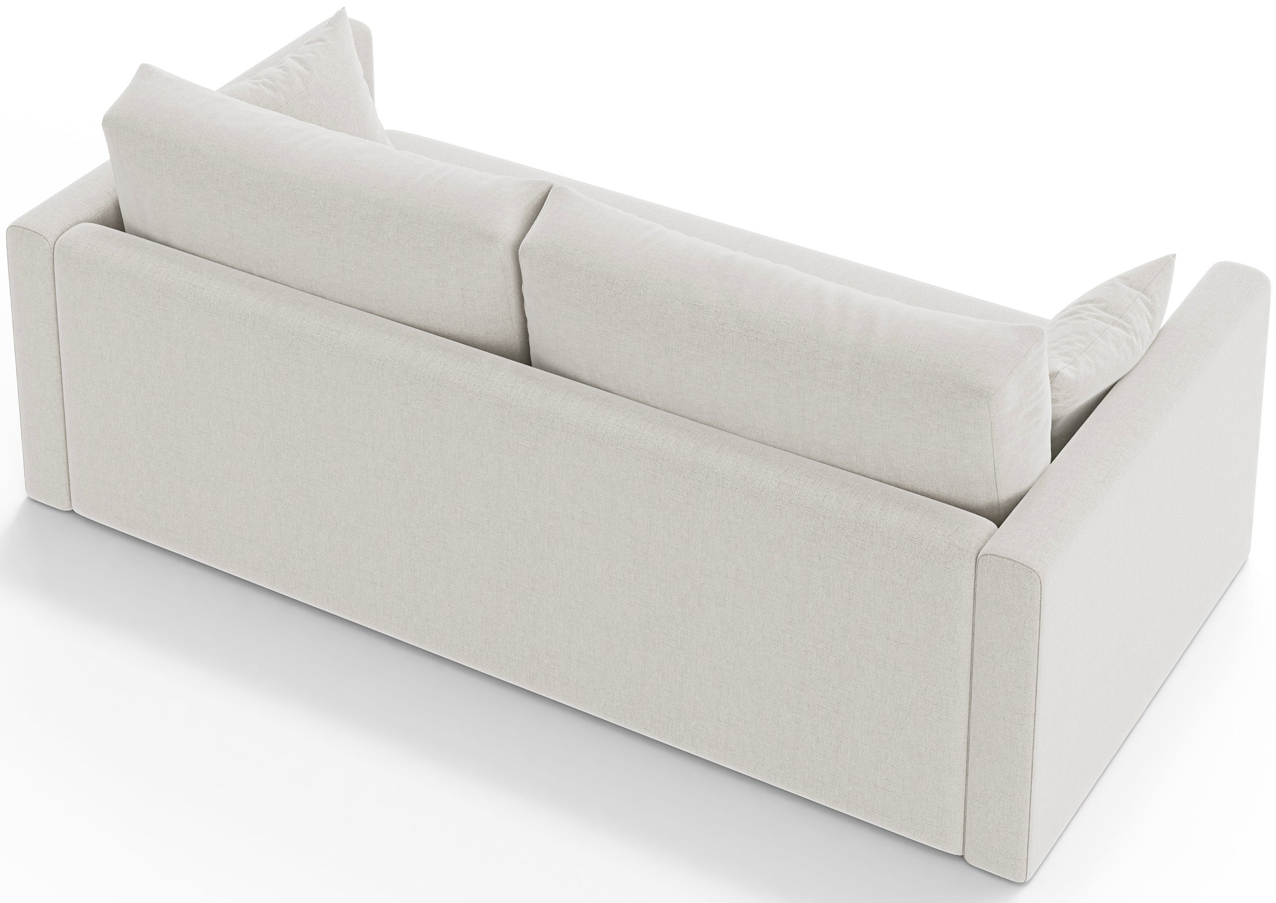 Drei-Sitzer-Schlafsofa Avolia, cremefarben, Geflecht