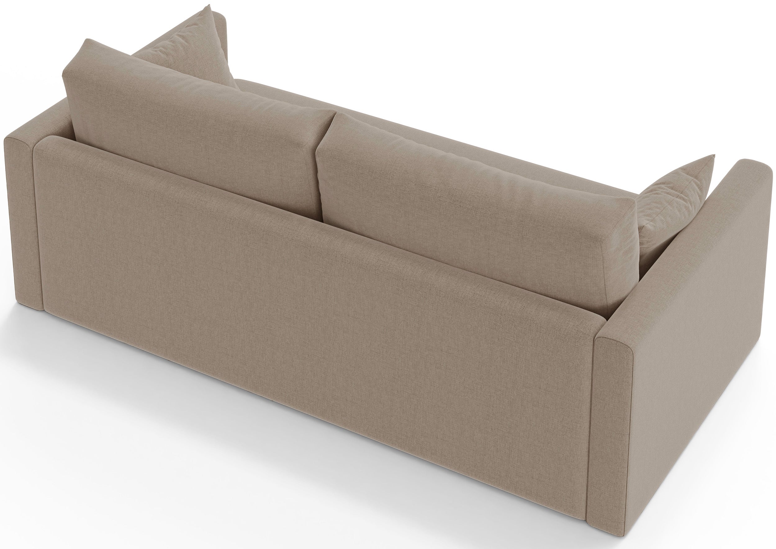 Dreisitziges ausklappbares Sofa Avolia, beige, Geflecht