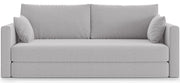 Dreisitze ausklappbares Sofa Avolia hellgrauer Flechtstoff