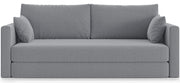 Dreisitziges ausklappbares Sofa Avolia in grauem Flechtmuster