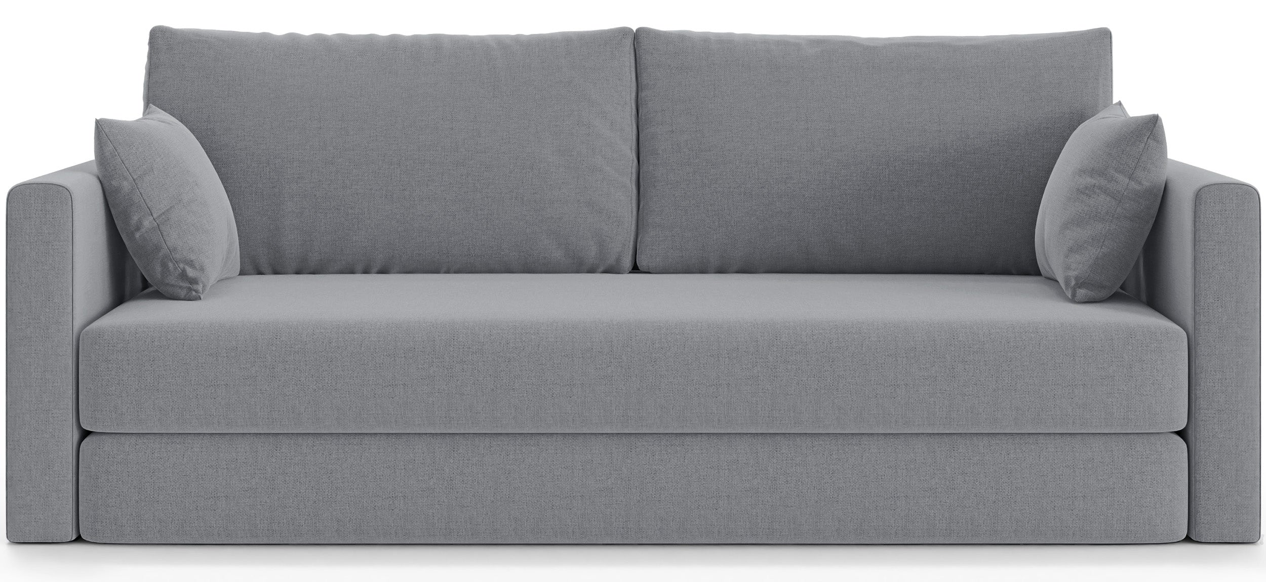 Dreisitziges ausklappbares Sofa Avolia in grauem Flechtmuster