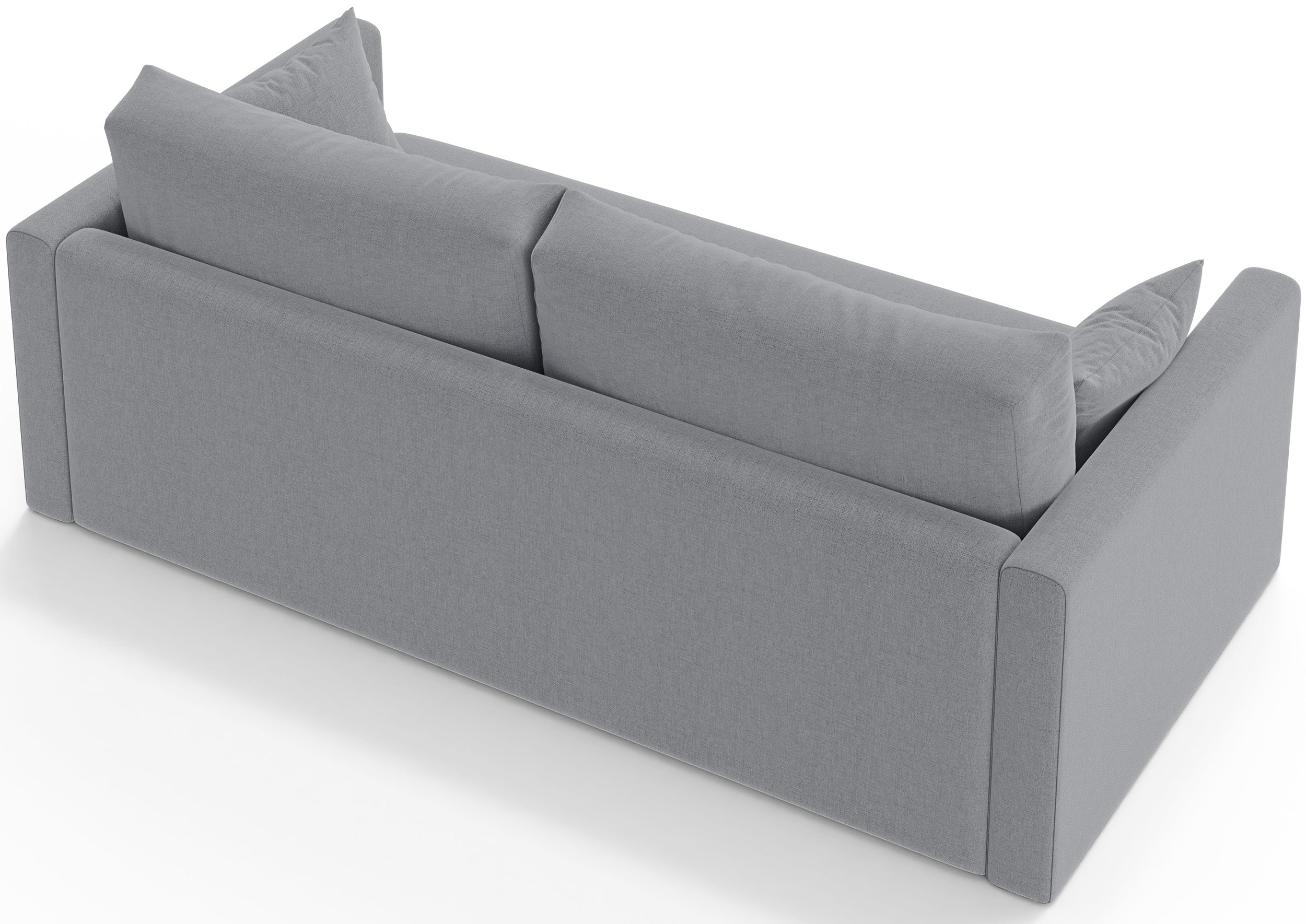 Dreisitziges ausklappbares Sofa Avolia in grauem Flechtmuster