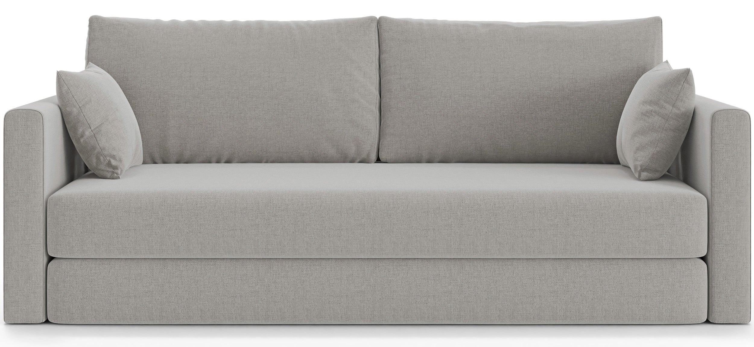 Dreisitziges Schlafsofa Avolia in grau-beigem Flechtmuster