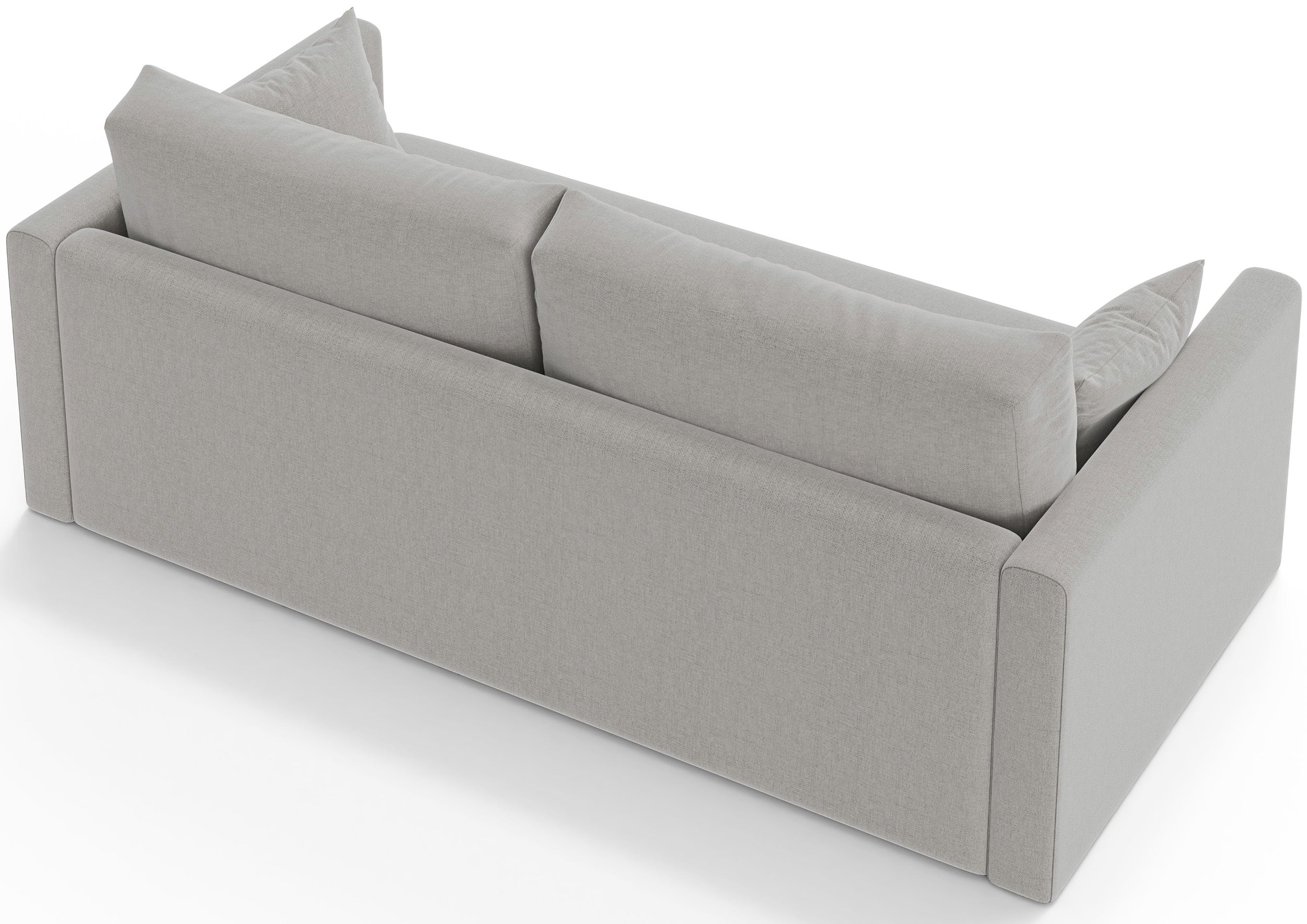 Dreisitziges Schlafsofa Avolia in grau-beigem Flechtmuster