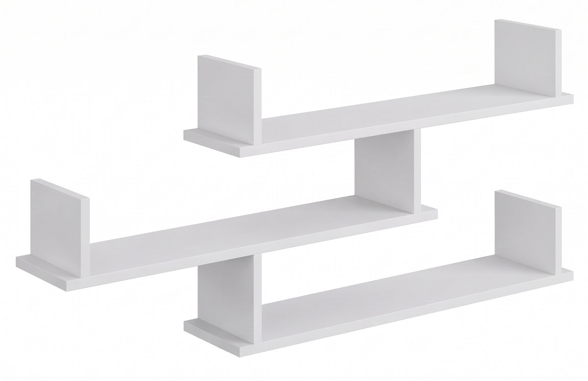 Hängeregal Kassi dreistufig 119 cm weiß