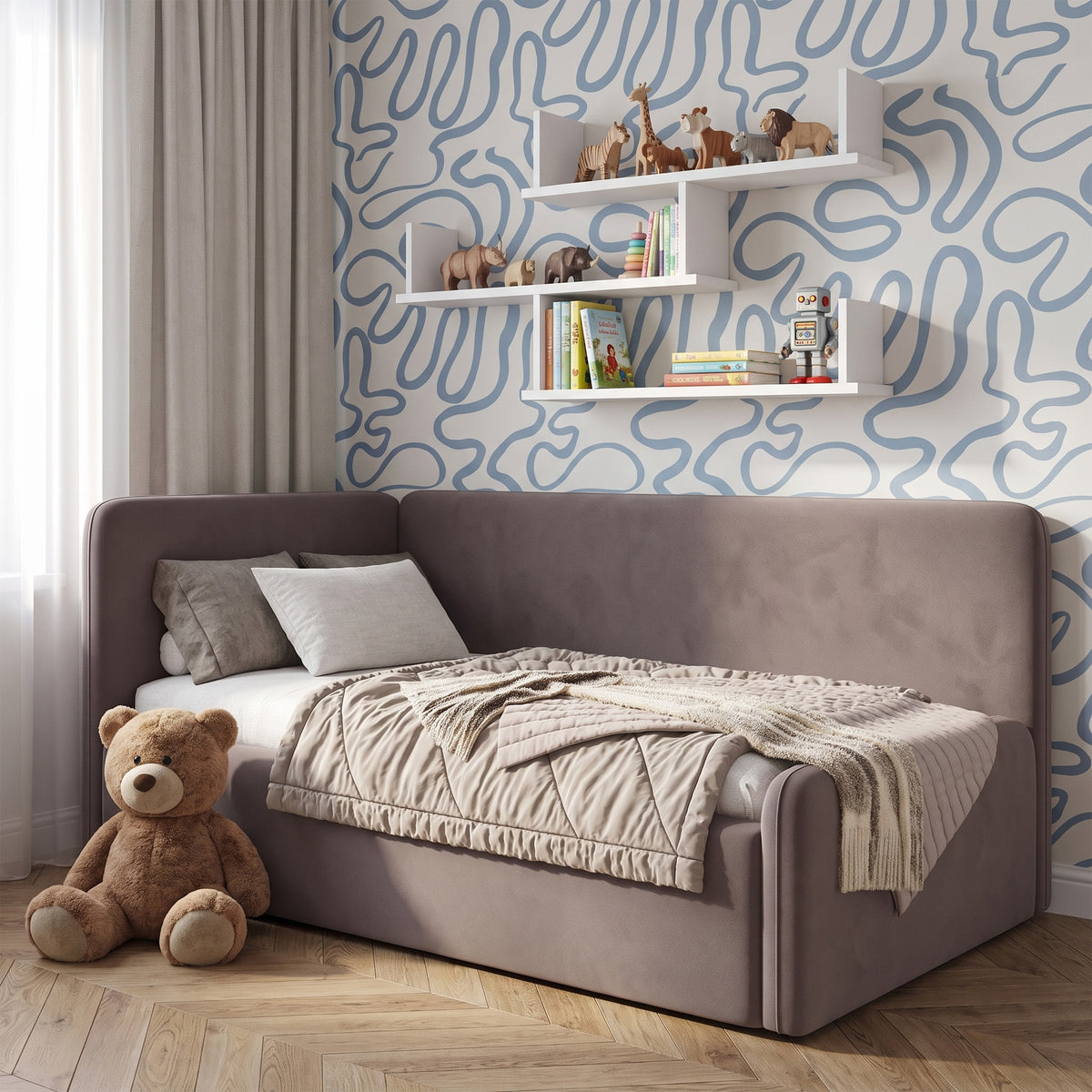 Hängeregal Kassi dreistufig 119 cm weiß
