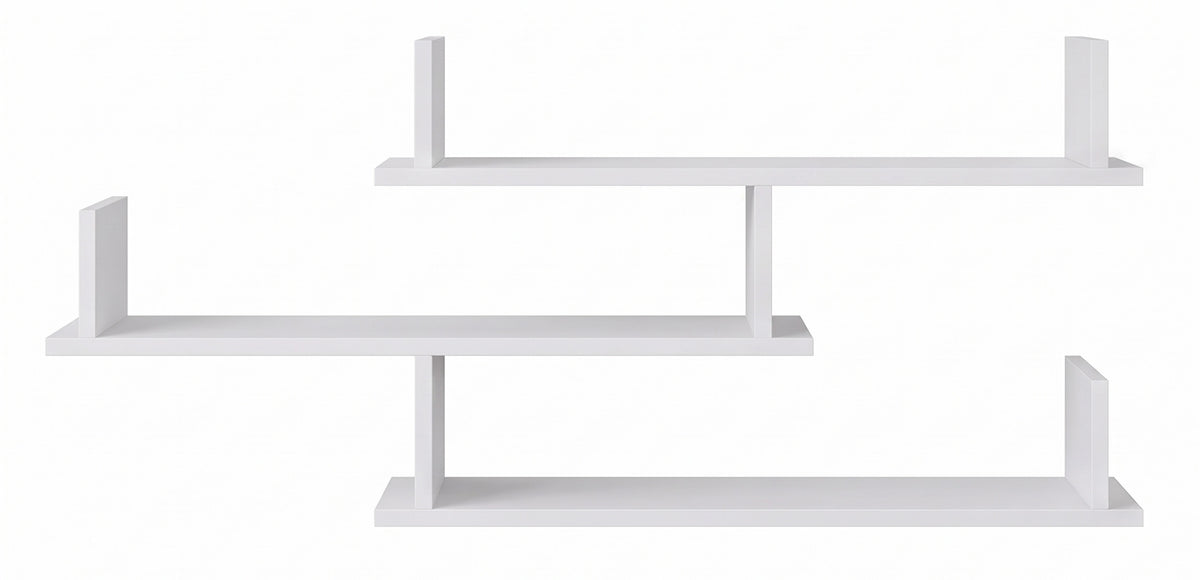 Hängeregal Kassi dreistufig 119 cm weiß