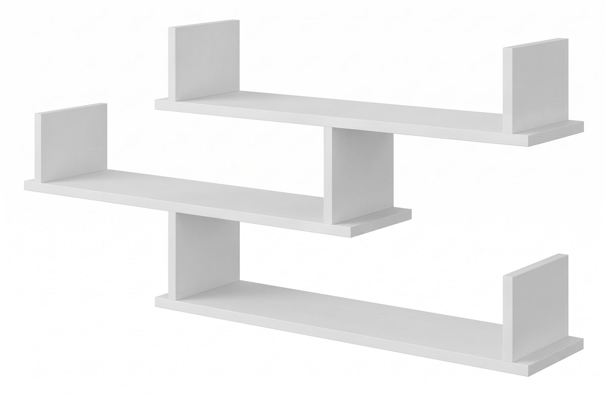Hängeregal Kassi dreistufig 119 cm weiß