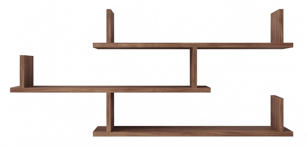 Hängeregal Kassi, dreistufig, 119 cm, Eiche Casella Braun