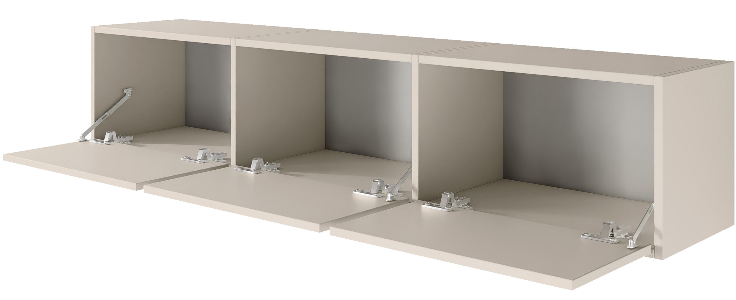 Hängender TV-Schrank Framme mit drei Klappen, 150 cm, Kaschmir