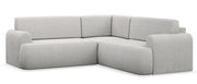 Ecksofa mit Schlaffunktion, Kaveo, L-förmig, universell, grau-beige, Plüsch