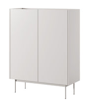 Hohe Kommode Color 97 cm, zweitürig, Kaschmir / Eiche Linea