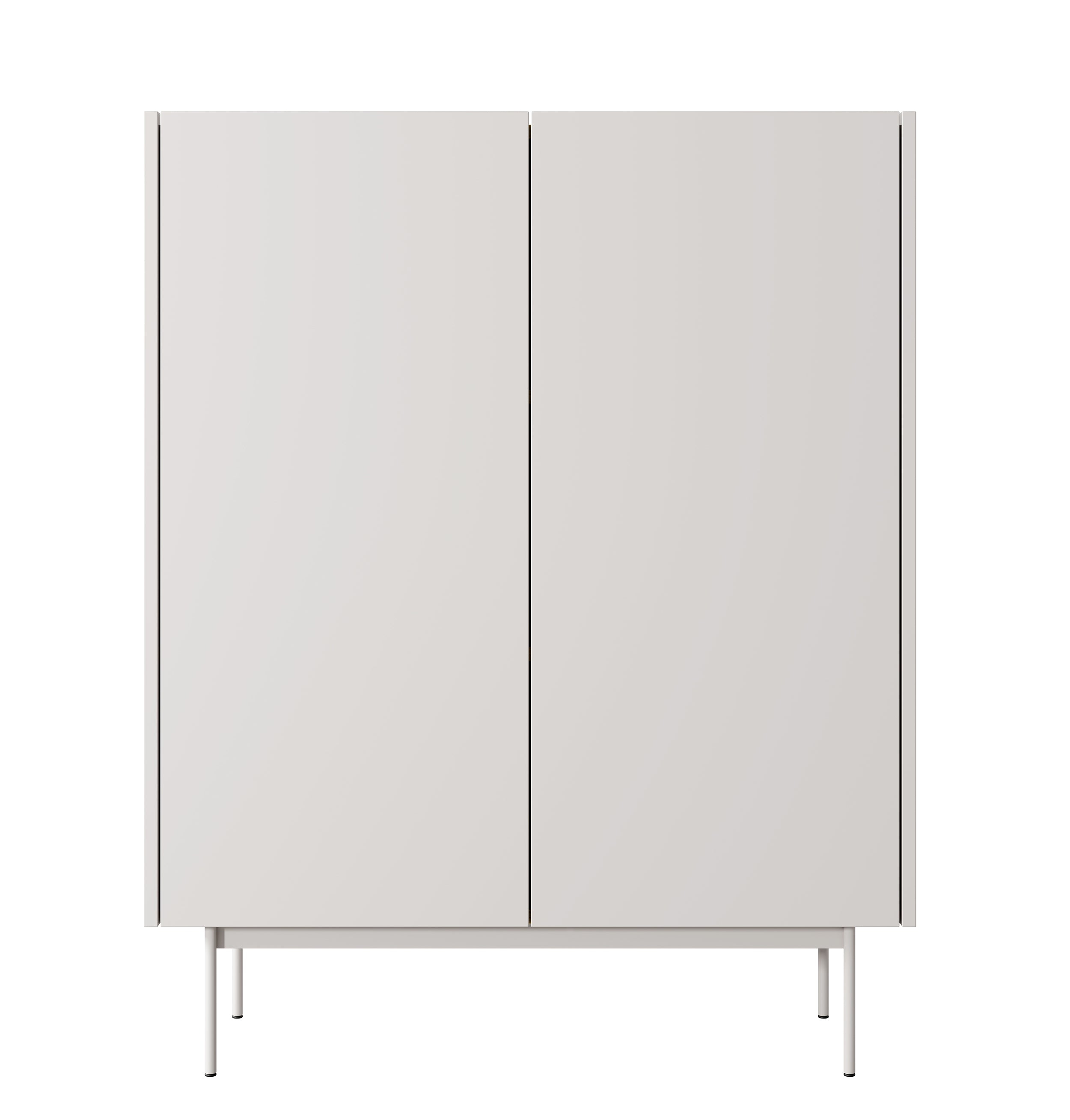 Hohe Kommode Color 97 cm, zweitürig, Kaschmir / Eiche Linea