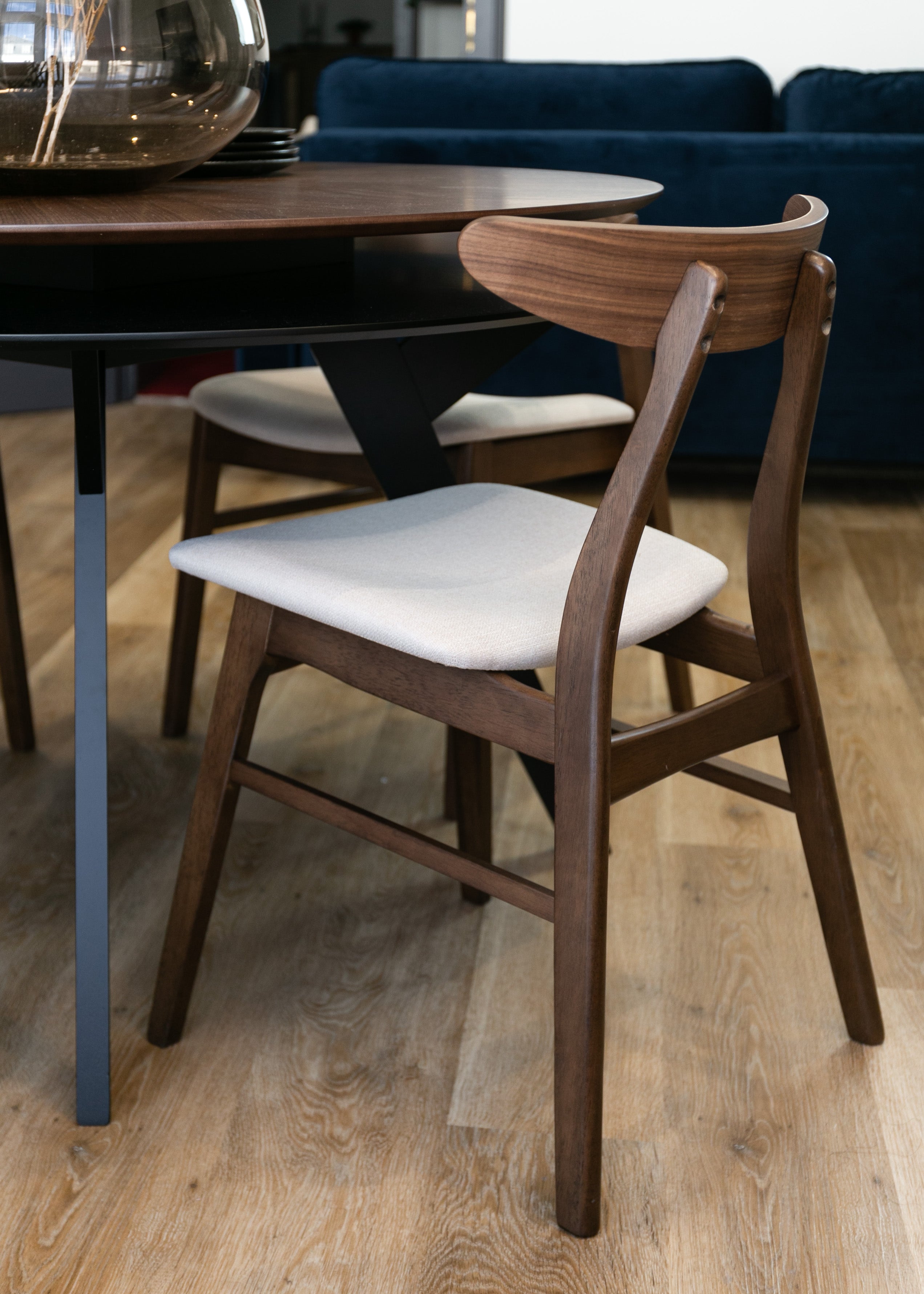Holzstuhl Gooddly Nussbaum/Beige