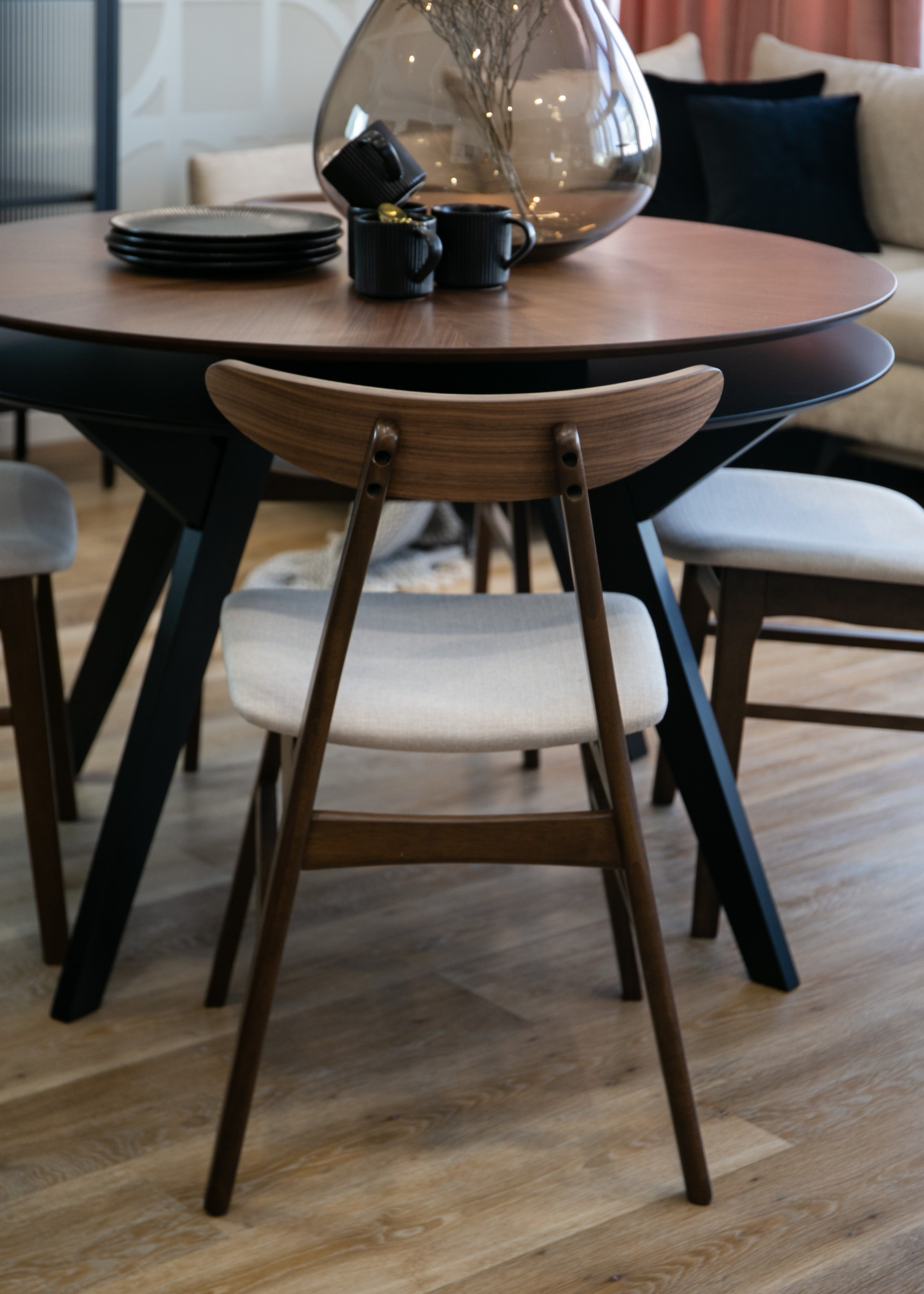 Holzstuhl Gooddly Nussbaum/Beige