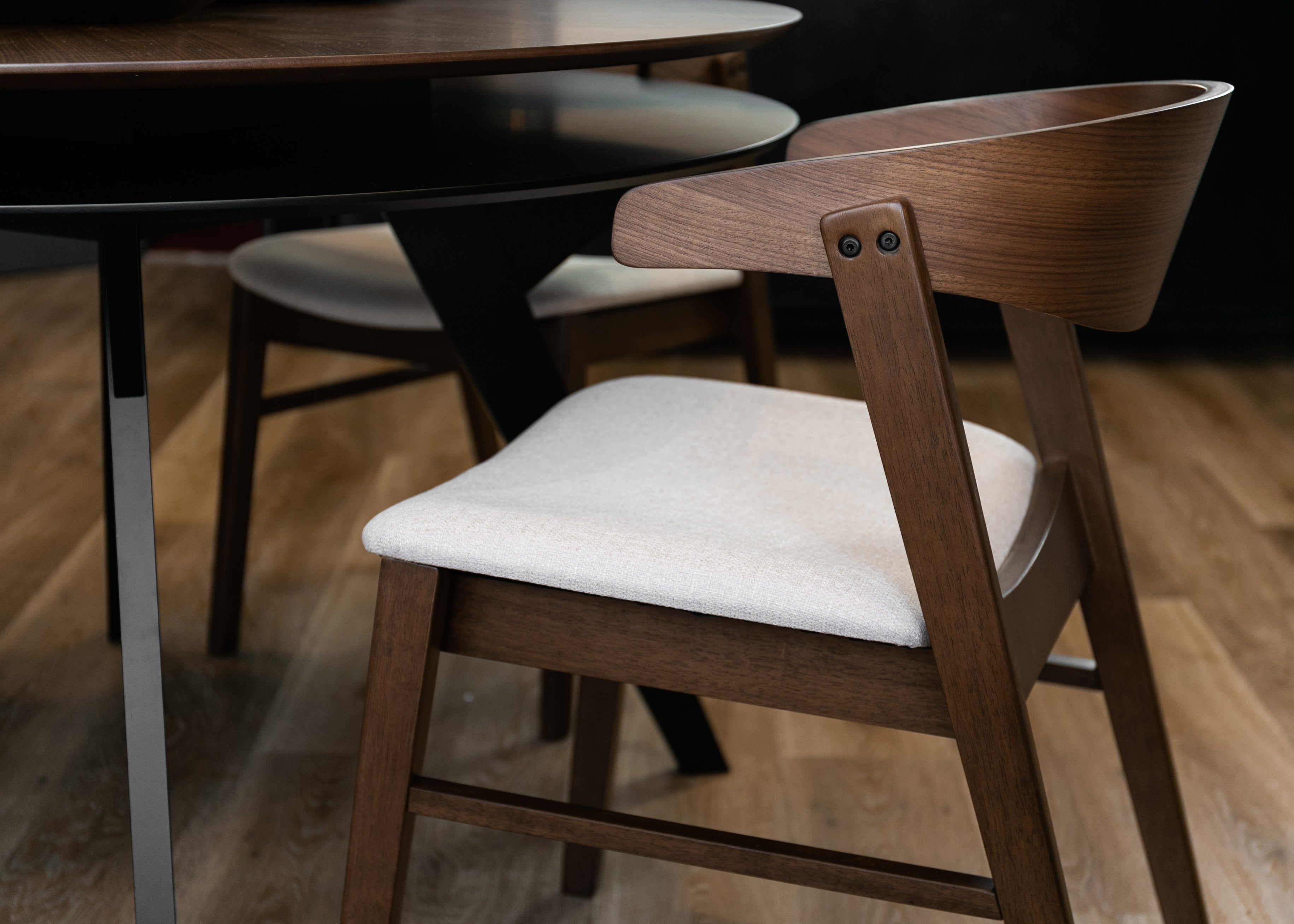 Holzstuhl Panize Nussbaum/Beige