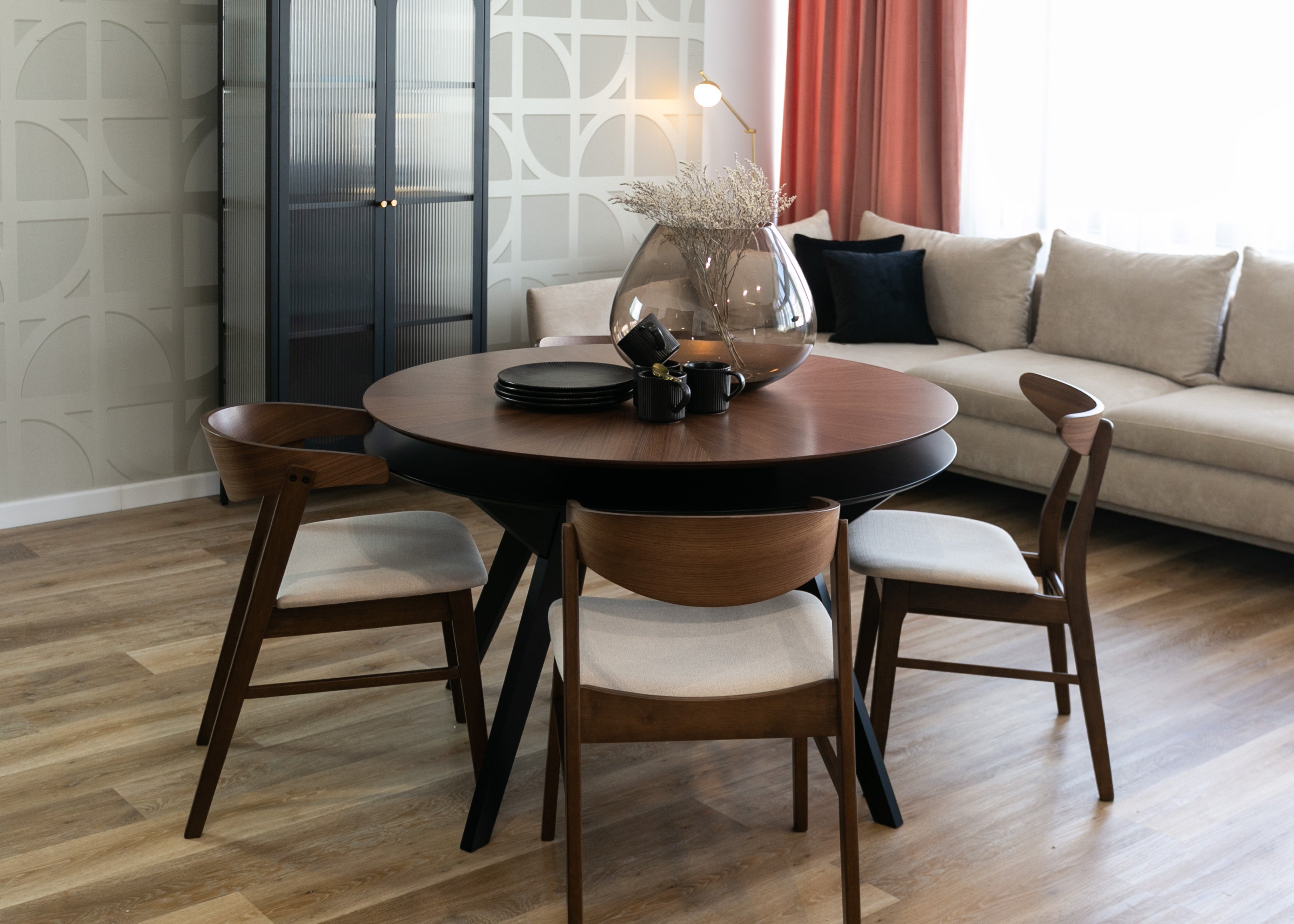 Holzstuhl Panize Nussbaum/Beige