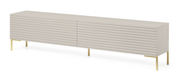 TV-Schrank Lammelo 175 cm grau-beige mit goldenen Beinen