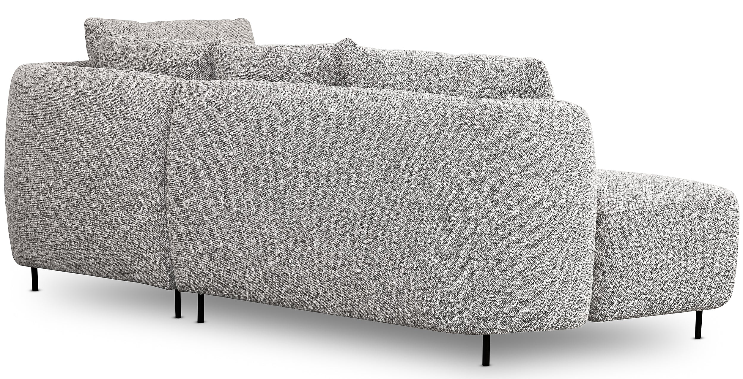 Modulares Sofa Lanomi in hellgrauem Bouclé
