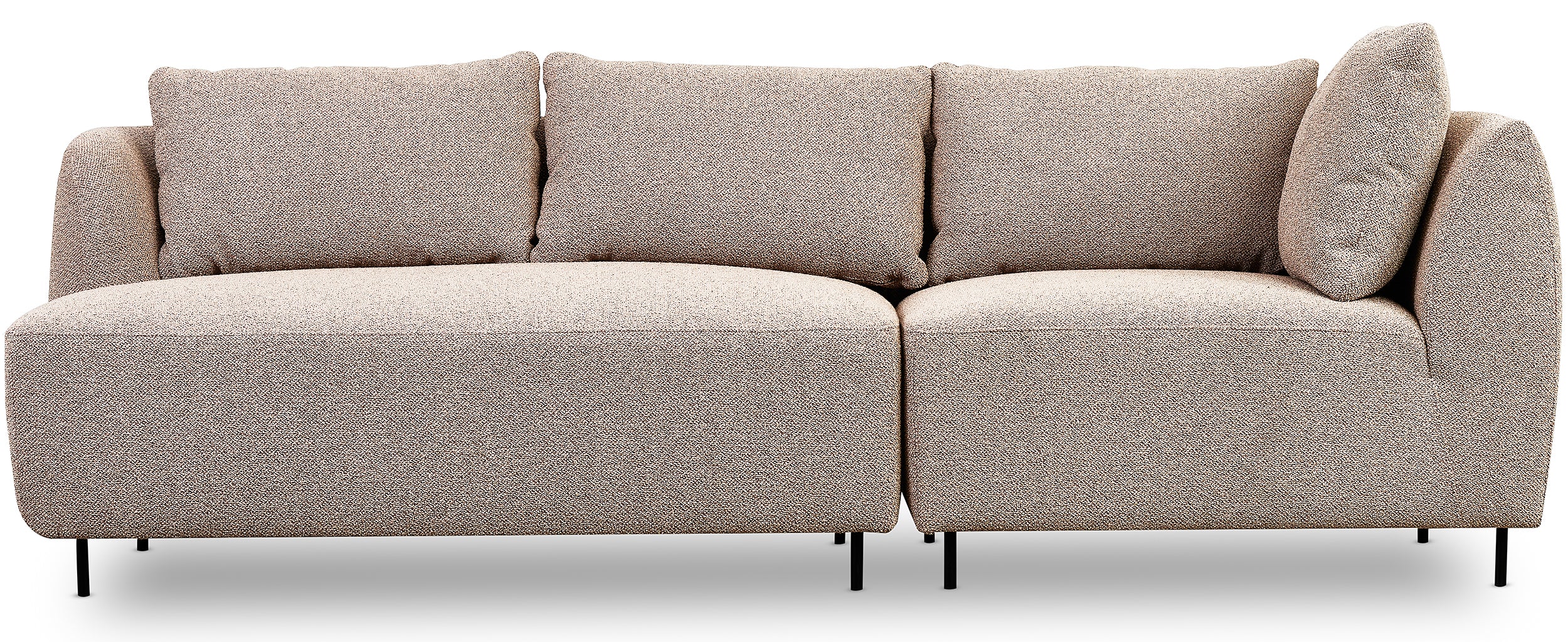 Modulares Sofa Lanomi in beige Bouclé