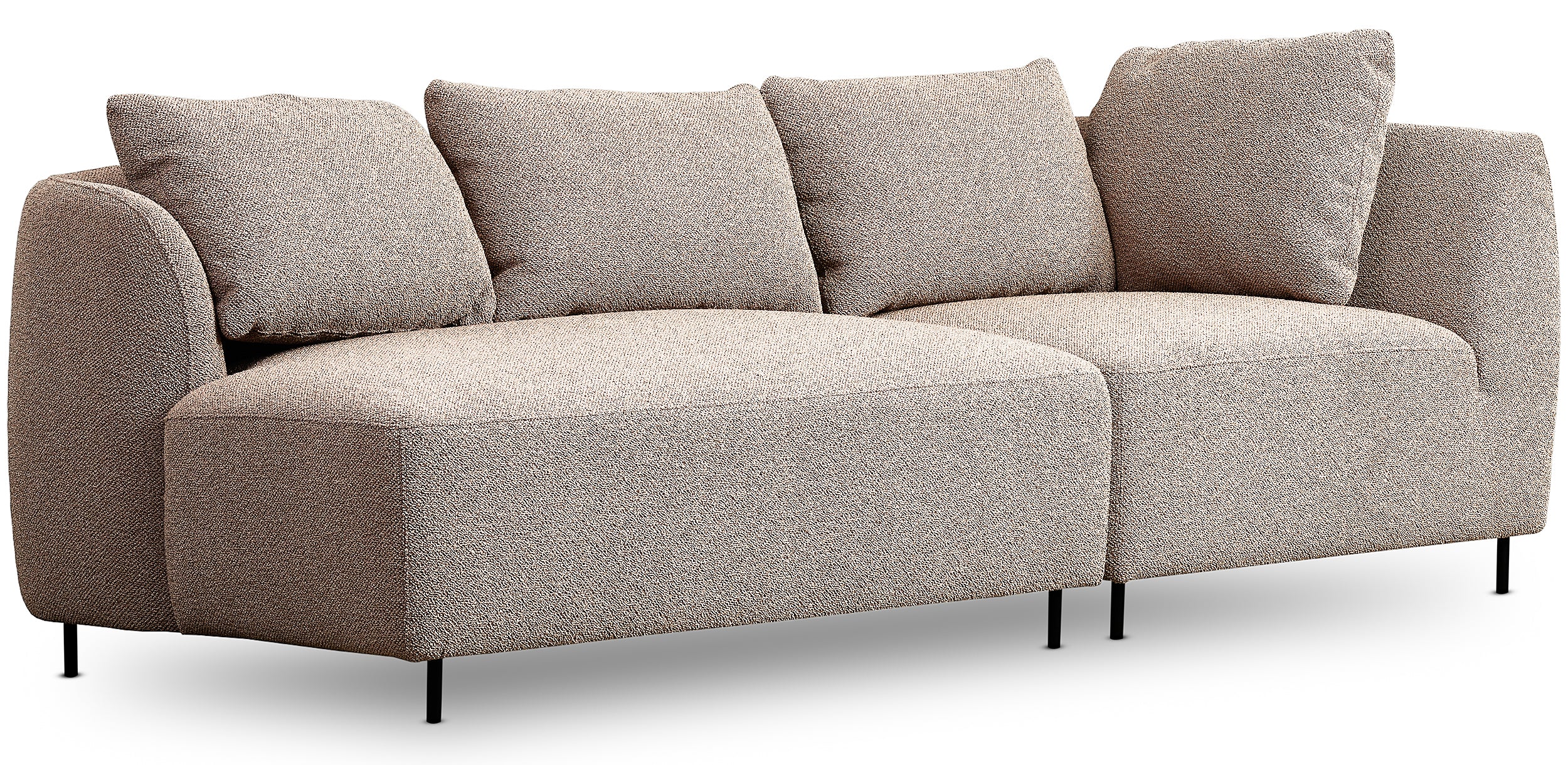 Modulares Sofa Lanomi in beige Bouclé