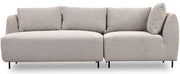 Modulares Sofa Lanomi in grau-beigem Bouclé