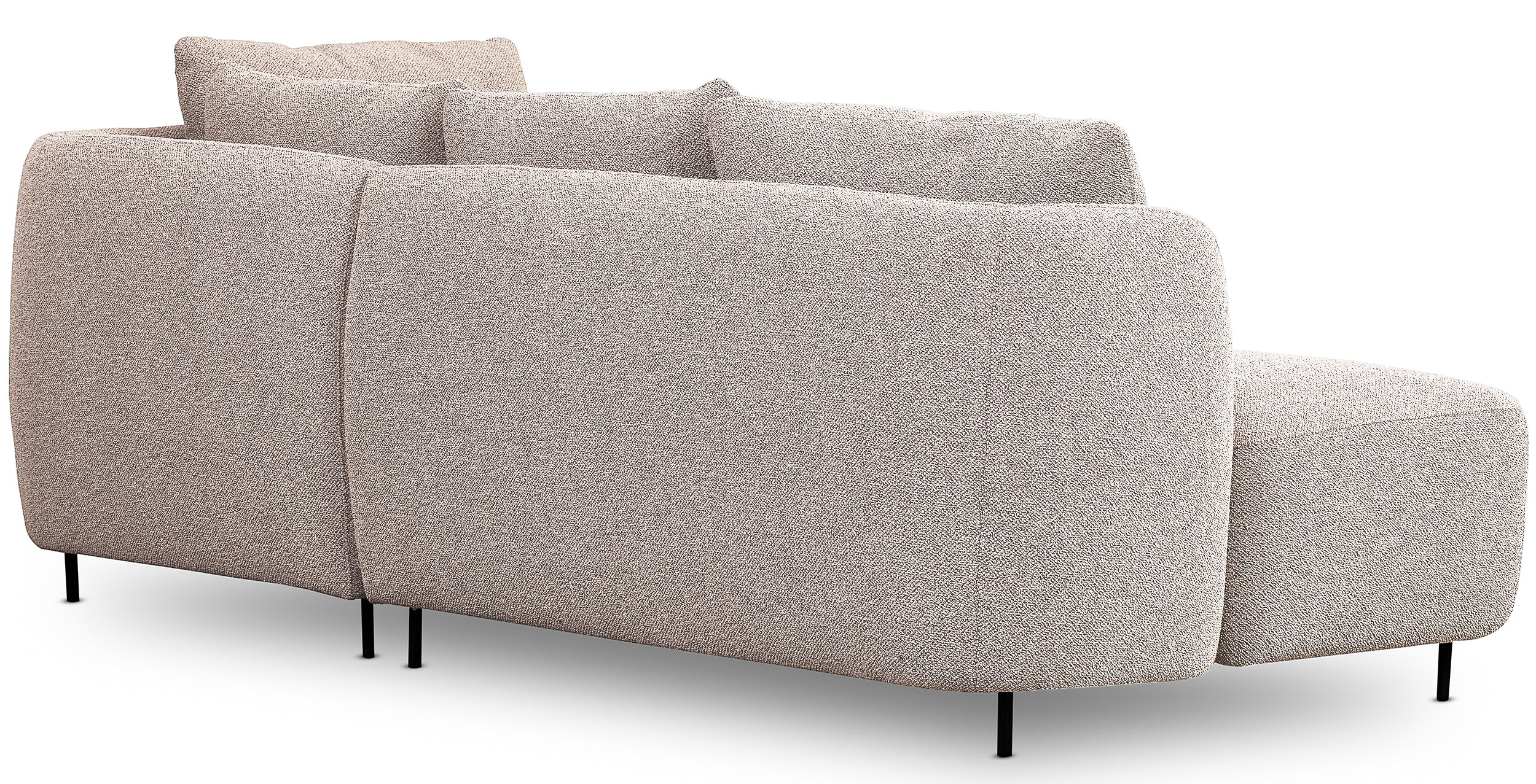 Modulares Sofa Lanomi in grau-beigem Bouclé