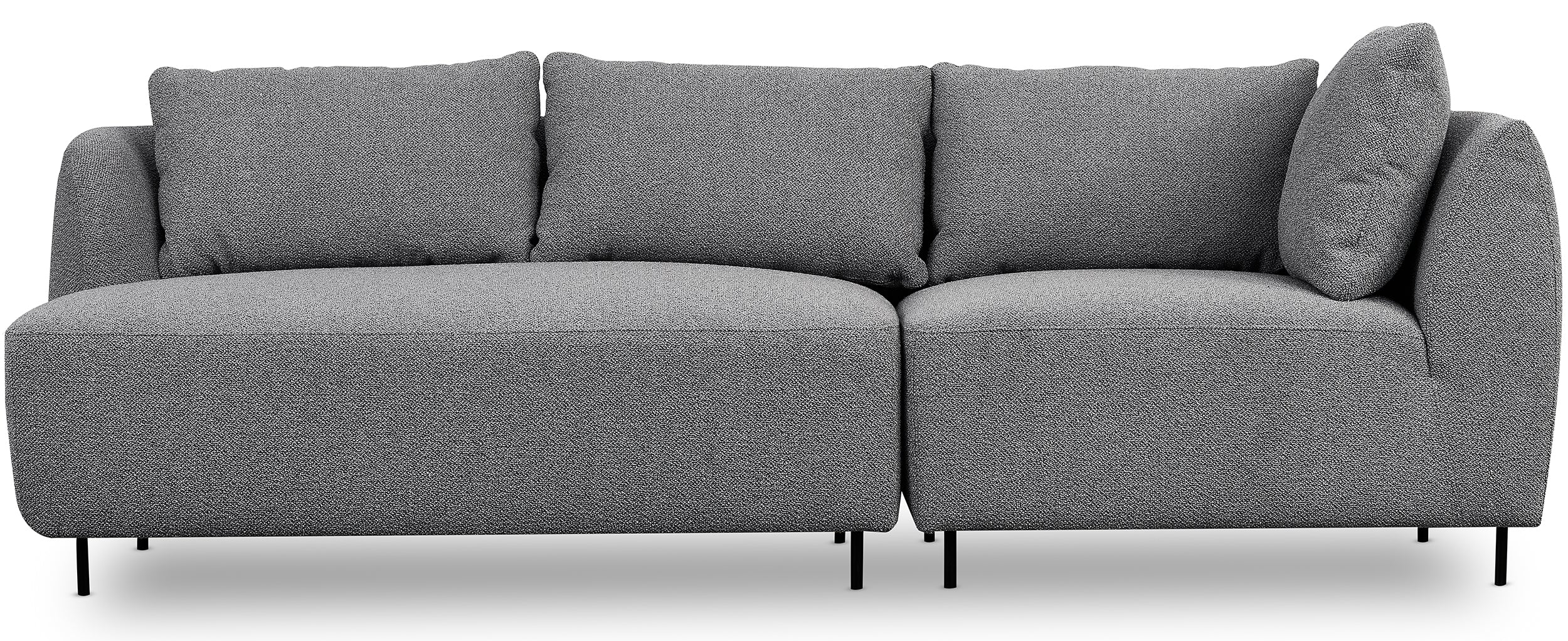 Modulares Sofa Lanomi in grauem Bouclé