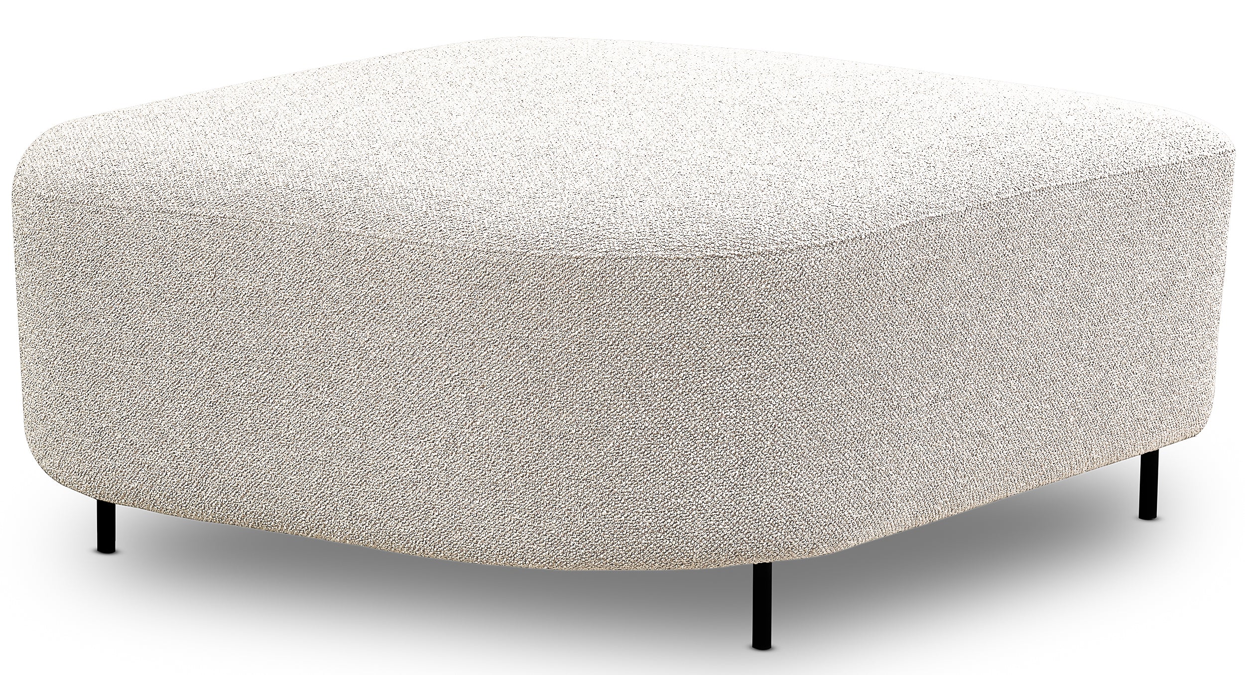Modulares Lanomi Ecksofa U-förmig, linksseitig, cremefarbenes Bouclé