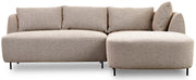 Modulares Ecksofa Lanomi L-förmig, rechtsseitig, beige Bouclé