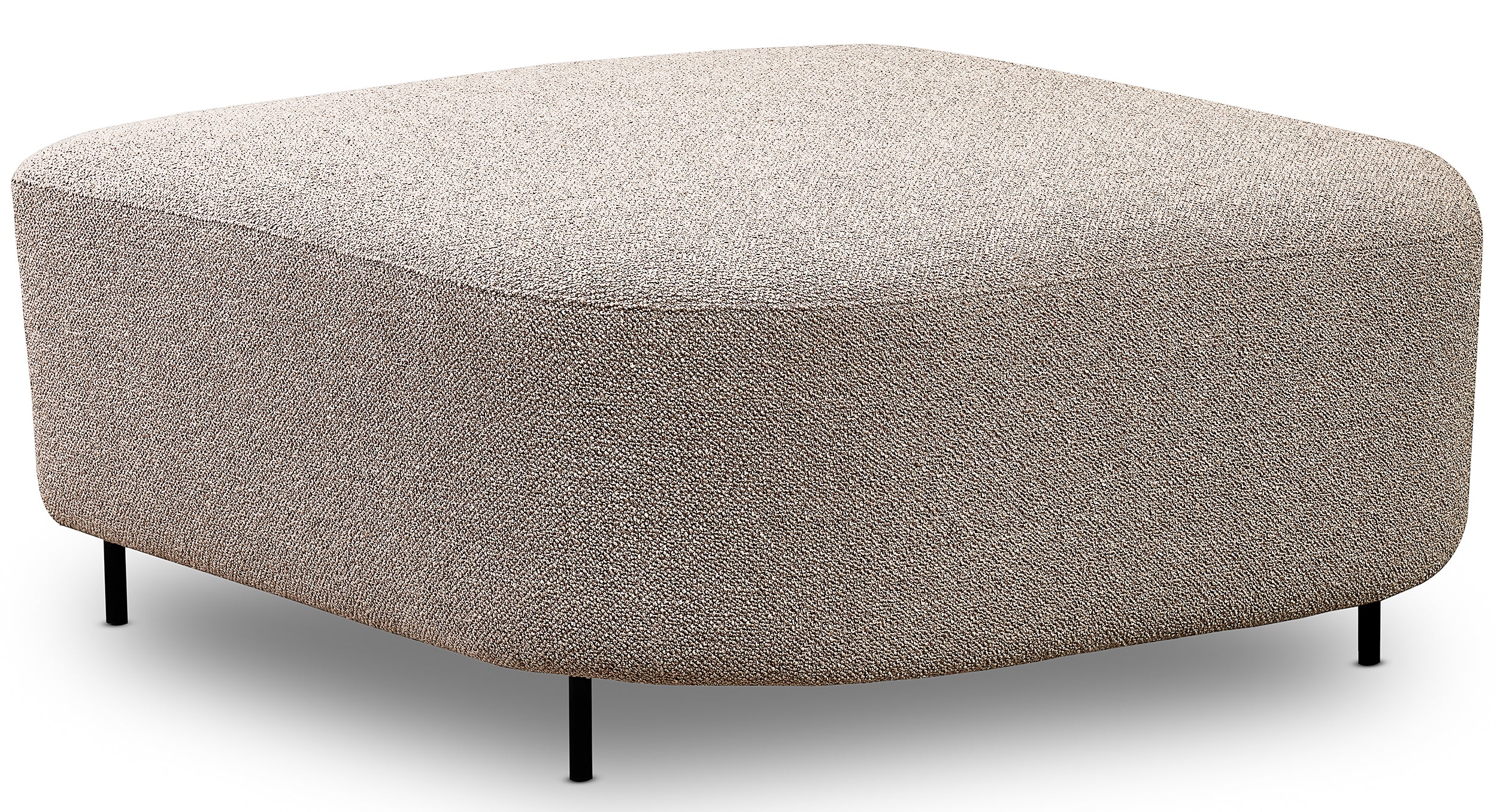 Modulares Ecksofa Lanomi U-förmig, rechtsseitig, beige Bouclé