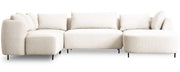 Modulares Ecksofa Lanomi U-förmig linksseitig weiß Bouclé
