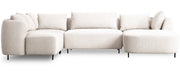 Modulares Lanomi Ecksofa U-förmig, linksseitig, cremefarbenes Bouclé