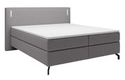 Kontinentalbett Lanko 180x200 cm mit Topper und Beleuchtung, grauer Samt