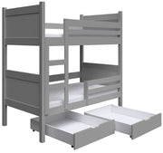 Etagenbett 80x180 Frello mit Schubladen, grau