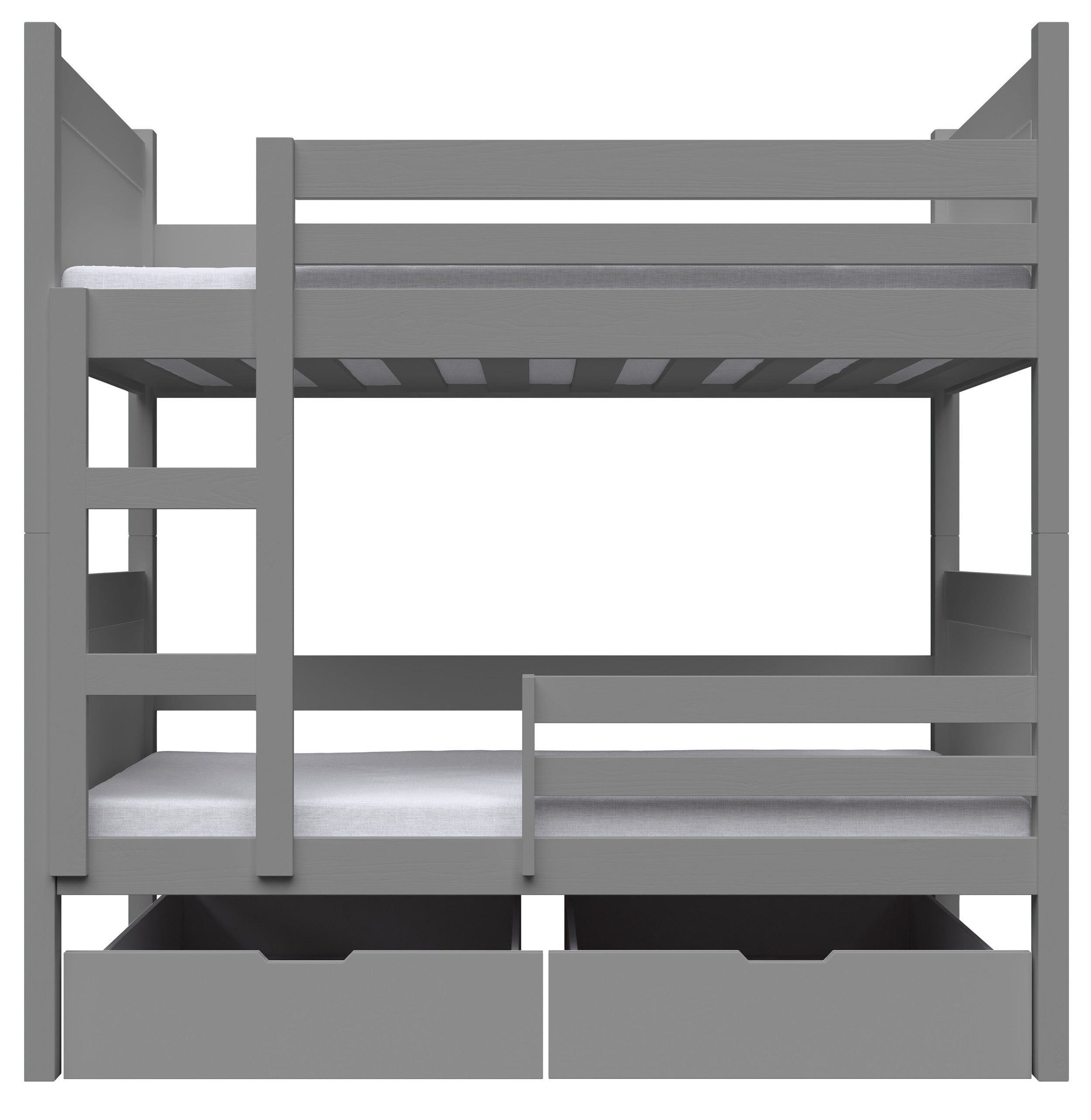 Etagenbett 80x180 Frello mit Schubladen, grau