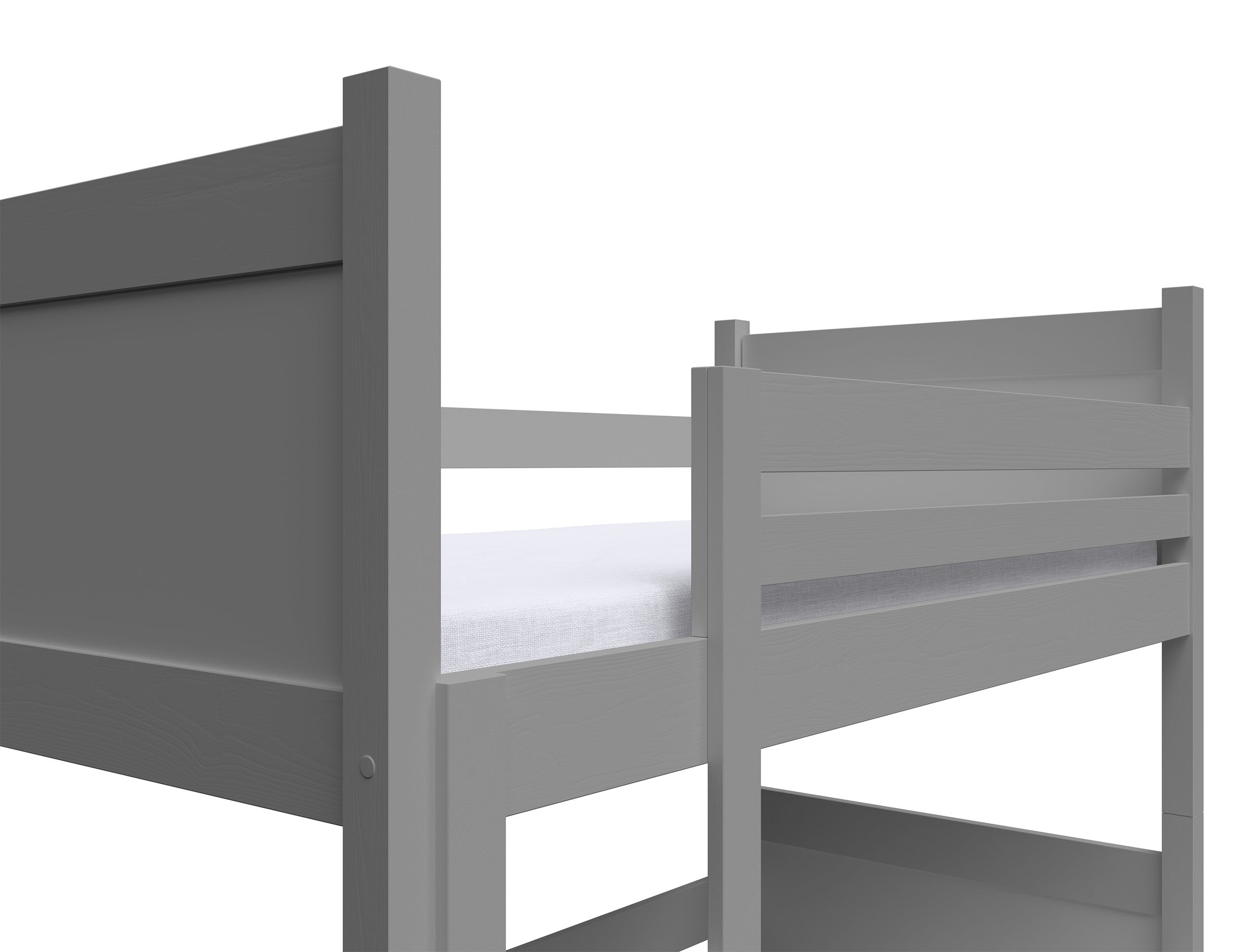 Etagenbett 80x180 Frello mit Schubladen, grau