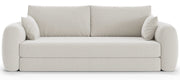 Dreisitziges ausklappbares Sofa Velera, cremefarbenes Geflecht