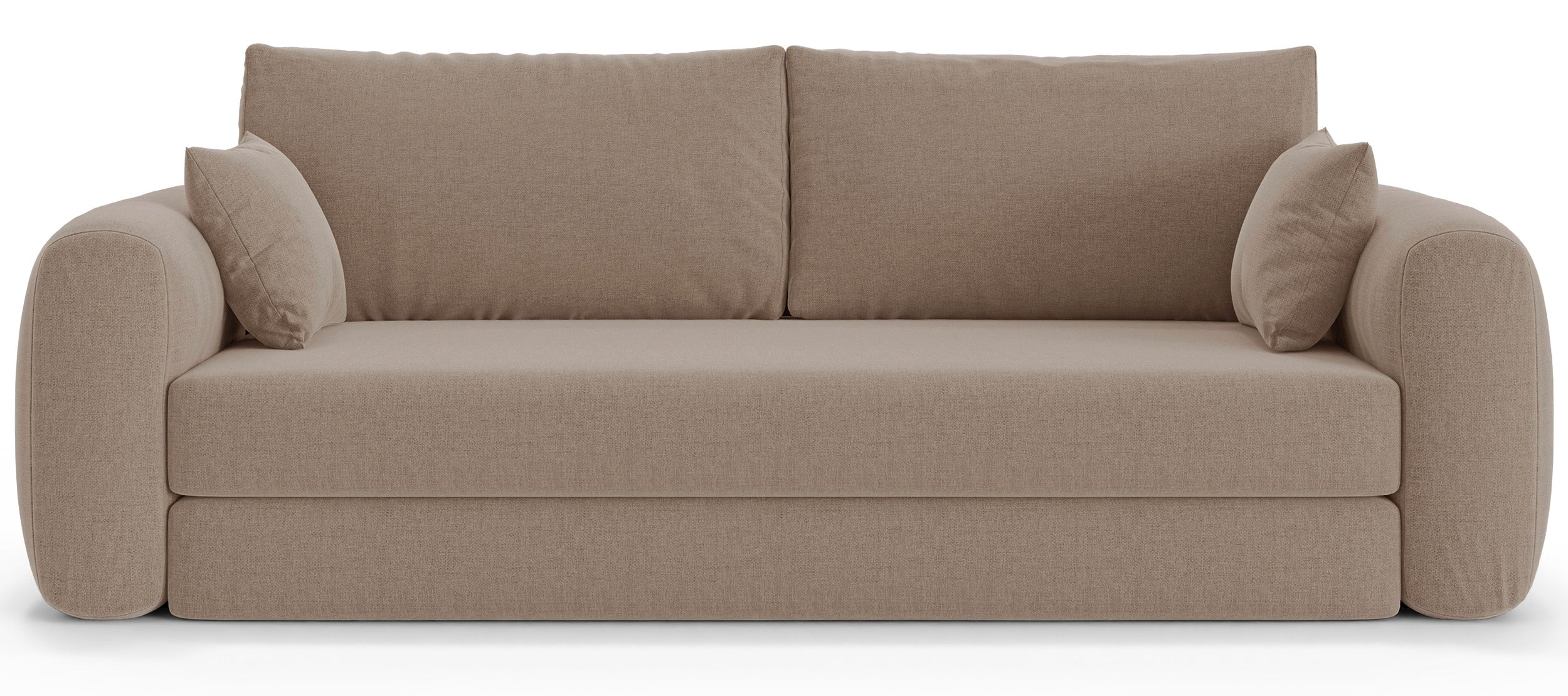 Dreisitziges ausklappbares Sofa Velera, beige, Geflecht