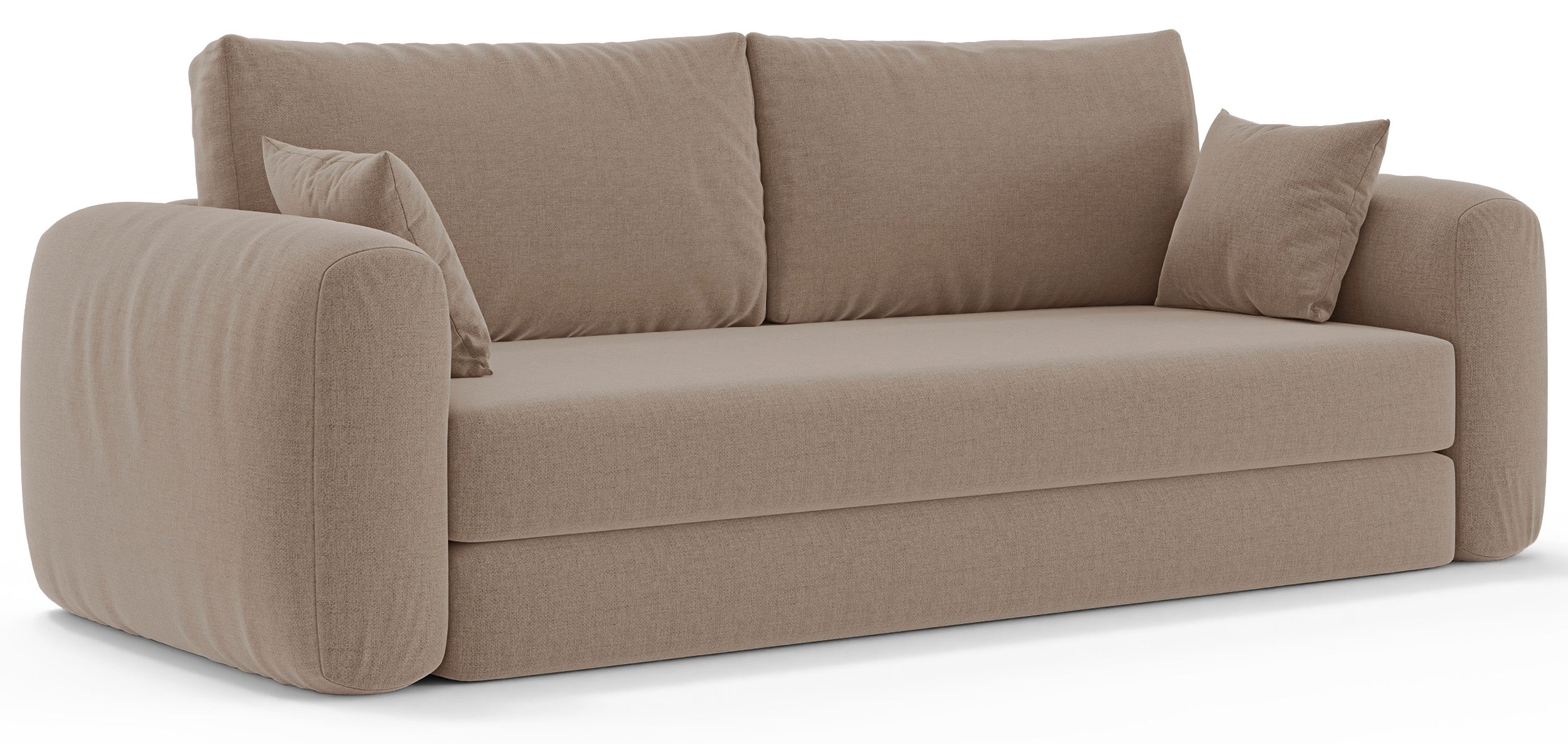 Dreisitziges ausklappbares Sofa Velera, beige, Geflecht