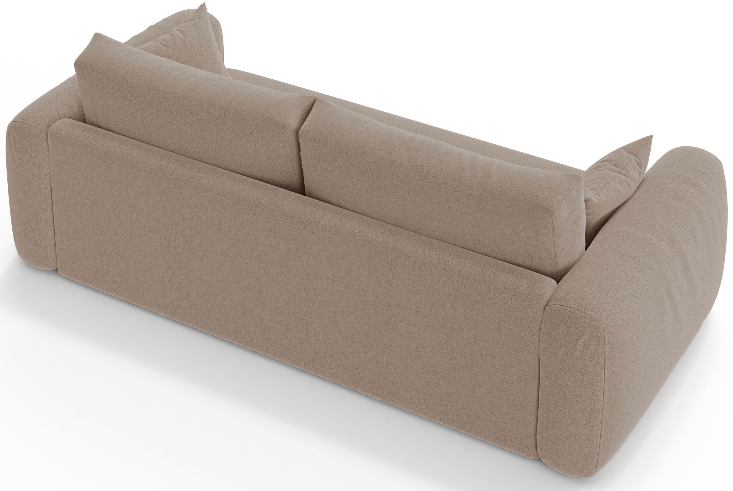 Dreisitziges ausklappbares Sofa Velera, beige, Geflecht