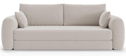 Dreisitziges ausklappbares Sofa Velera in hellbeige, Geflecht