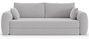 Dreisitziges ausklappbares Sofa Velera in hellgrauem Flechtmuster